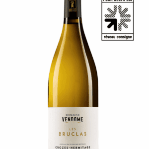 Les Bruclas, Crozes-Hermitage Blanc Bio en bouteille réemployable | Assemblage Marsanne - Roussanne | Domaine Vendome