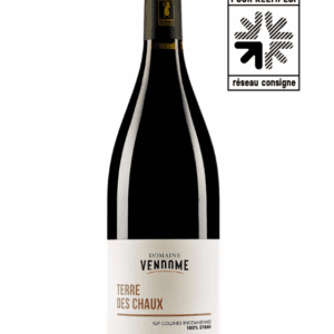 Domaine Vendome | IGP Collines Rhodaniennes, cuvée Terre des Chaux en bouteille réemployable, vin rouge 100% syrah à Larnage, Drôme