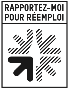Logo de l'initiative pour le réemploi des bouteilles de vin du Domaine Vendome.