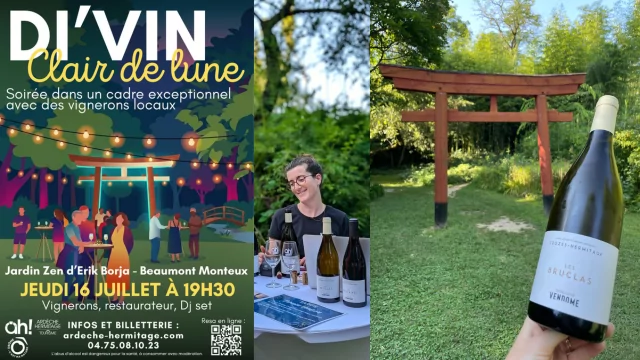 Di'vin Clair de Lune au Jardin Zen d'Erik Borja à Beaumont Monteux